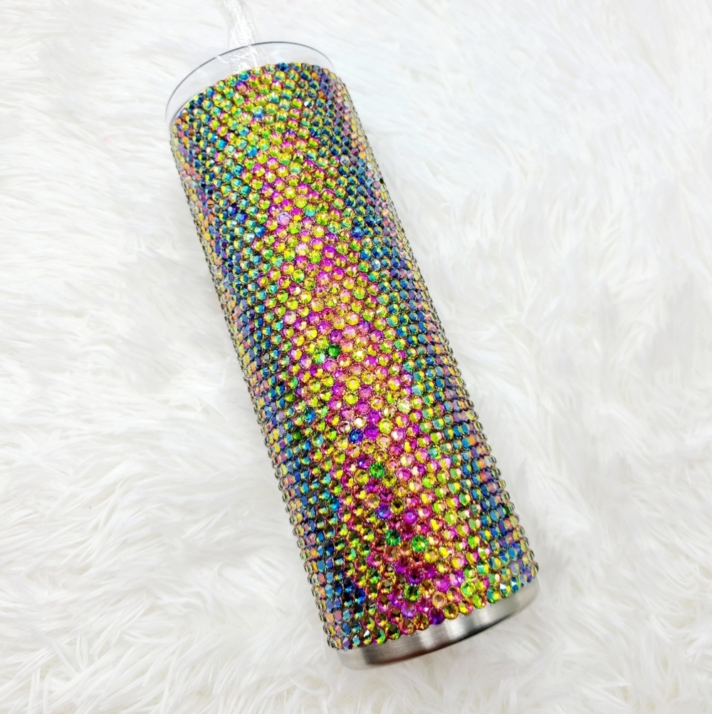 Glass Rhinestone Blinged 20oz Tumbler - Picture 3 of 6
